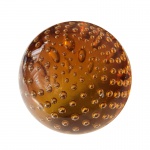 LE LIS BLANC CASA - Esfera decorativa em cristal na tonalidade âmbar. Medidas: Altura 7cm e Diâmetro 7cm.