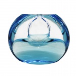 ETHNIX - Floreira em cristal na tonalidade azul. Medidas: Altura 12cm.