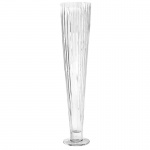 BIANCO E NERO -Floreira em vidro. Medidas: Altura 69cm e Diâmetro 15cm.