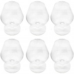 Lote com 6 taças para conhaque em cristal. Medidas: Altura 13cm e Diâmetro 8cm.