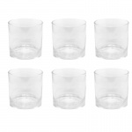 NADIR- Lote com 6 copos para whisky em vidro. Medidas: Altura 7cm e Diâmetro 7cm.