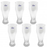 KROSNO - Lote com 6 copos para chopp em vidro. Medidas: Altura 23cm e Diâmetro 7cm.