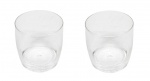 Lote com 2 copos em cristal para Whisky. Medidas: Altura 9cm e Diâmetro 8cm.