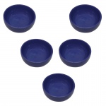 Lote com 5 Bowls em Porcelanana tonalidade Azul. Medidas: Altura 5cm Diâmetro 10cm.