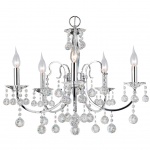 LUSTRE EM CRISTAL TRANSLÚCIDO PARA 8 lâmpadas E14 40W. PEÇA NOVA. Medidas: Altura 65cm e Diâmetro 75cm.