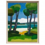 KONSTANTIN CHRISTOFF - ÓLEO SOBRE MADEIRA. Medidas: 44cm X 54cm.