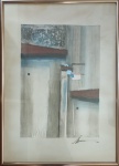 Assinatura não identificada, gravura, tiragem 31/50, tema "Urbano". Obs: Retirada pelo comprador. Medidas: 73 x 100 cm.