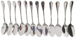 CHRISTOFLE - Conjunto com 12 colheres modelo Rubans (peças para reposição).