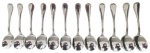 CHRISTOFLE - Conjunto com 12 colheres modelo Rubans (peças para reposição).
