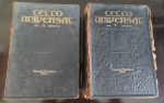 João Grave e Coelho Netto, Lello Universal em 2 Volumes, Português, Lello & Irmão, Não consta o ano de impressão, Composto e Impresso nas Artes Gráficas, Porto. Volume II (L-Z): Tamanho: 20,4cm x 29,7cm x 7cm, 1436 Páginas, Capa dura, Miolo frágil, Capas com sinais de manuseio, lombada com desgaste e fita, laterais com amarelamento, contém oxidação no verso da capa, da contracapa e ao decorrer das páginas, Primeira e segunda página com vinco. Leitura preservada. Volume I (A-K): Capa dura, Contém fita na lombada, laterais escurecidas, página do prefácio com vincos, oxidação e amarelamento ao decorrer das páginas, miolo frágil e desgaste no interior do livro. Leitura preservada. Obs: Nos Estado