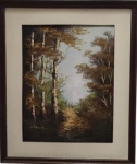 ROSSI - "Homem na Floresta" - o.s.t - a.c.i.e - medidas da obra 50 x 40 cm - medidas da moldura 69 x 59 cm.