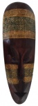 Totem em madeira esculpida e pintada artesanalmente, representando máscara. Obs: Retirada pelo comprador. Medidas: 50 x 20 cm.