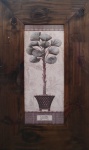 ARTEQUILÍBRIO - Quadro decorativo com moldura em madeira. Medida final: 40 x 73 cm.