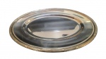FRACALANZA - bandeja oval em metal espessurado a prata medidas largura 25 cm e comprimento 37 cm