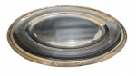 WOLFF - bandeja e metal espessurado a prata com bordas trabalhadas obs necessita de limpeza na Prata medidas largura 31 cm e comprimento 43 cm