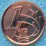 Moeda 1 Centavos 2000 Ano Raro Flor de Cunho Raríssima neste estado