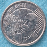 Moeda 50 Centavos 2013 Batida dupla no Brasil