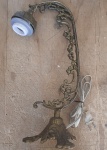 Abajur com fiação Estilo Bronze Antigo Aprox. 37 cm sem cúpula