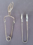 par de pegadores em metal, 15 cm e 20 cm