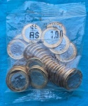 Sache 50 Moedas 1 Real 2019 Comemorativa 25 Anos do Real Beija Flor, Flor de Cunho