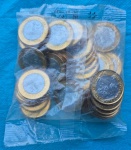 Sache 50 Moedas 1 Real 2015 Comemorativa 50 Anos do Real Flor de Cunho