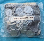 Sache 50 Moedas de 50 Centavos 2019 com a Letra A Flor de Cunho