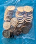 Sache 50 Moedas de 25 Centavos 2024 Flor de Cunho