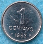 Moeda 1 Centavo 1983 Centavinho Sojinha Flor de Cunho