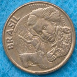 Moeda 10 Centavos 2005 Reverso Inclinado a Esquerda