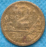 Moeda 2 Cruzeiros 1942 Ano Raro