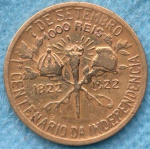 Moeda 1000 Reis 1822 Comemorativa Independência do Brasil República Soberba