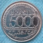 Moeda 5000 Cruzeiros 1992 Comemorativa Tiradentes Soberba Flor