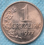 Moeda 1 Cruzeiro 1977 Soberba Flor Ano Raro