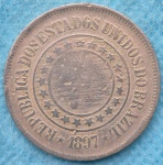 Moeda 200 Reis 1897 República