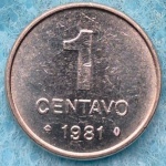 Moeda 1 Centavo 1981 Centavinho Sojinha Flor de Cunho