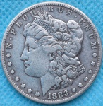 Moeda USA One Dollar Prata Morgan 1883 Soberba
