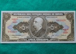 Cédula 5 Cruzeiros C 068 1956 Serie 1699 Flor de Estampa Número Especial 042929