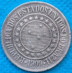 Moeda 40 Reis de 1909 Bronze