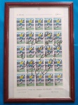 Quadro com 1 Cartela de Selos dos 1.000 Gols do Pelé - Autografada pelo Rei Pelé - Raríssimo - Relíquia Mundial