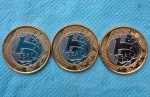 Lote 3 Moedas 1 Real  2016 Mascote Tom Flor de Cunho Olimpíadas