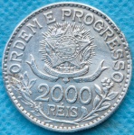 Moeda 2000 Reis 1913 Prata Soberba Flor