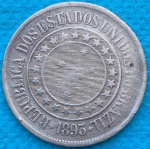 Moeda 40 Reis de 1893 Bronze