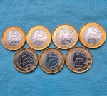 7 Moedas 1 Real 2019 Flor de Cunho