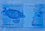 Cédula 2 Reais Série DZ Rara Flor de Estampa