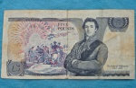 Cédula Inglaterra 5 Pounds Antiga 1769-1852
