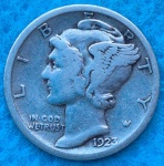 Moeda USA One Dime Prata 1923