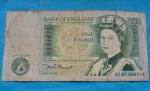 Cédula One Pounds Inglaterra Antiga
