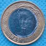 Moeda 1 Real 2022 Face desgastada Flor de Cunho