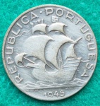 Moeda Prata Portugal 1946 Soberba