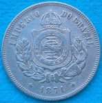 Moeda 200 Reis 1871 Soberba Império